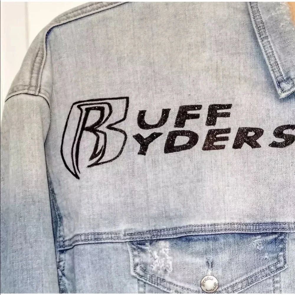 Custom Painted "DMX Ruff Riders" Jean Jacket - Picture 4 of 5
